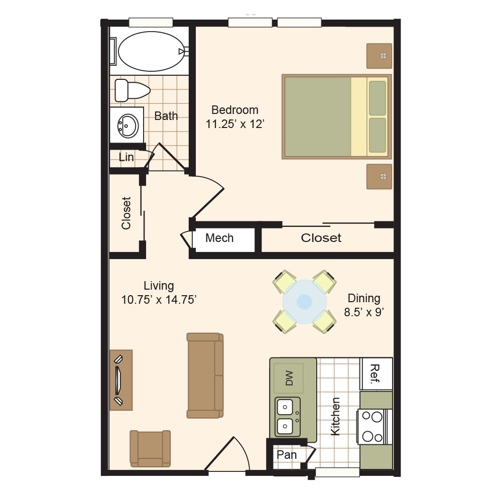 Floor Plan A | Colony Oaks Houston Apartments